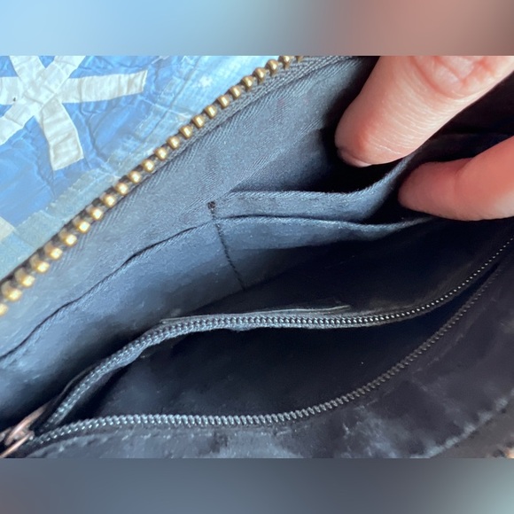 Silence & Noise Urban Outfitters Black Leather Suede Mini Crossbody Bag - Picture 8 of 14